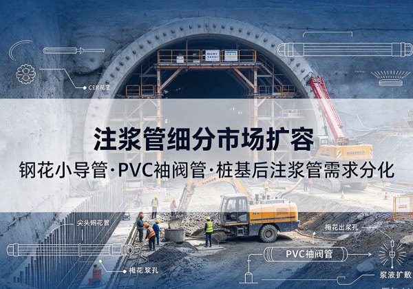 石嘴山注浆管细分市场扩容，隧道钢花小导管、PVC 袖阀管、桩基后注浆管需求分化